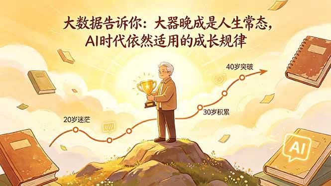 (18288期)付费文章:大数据告诉你:大器晚成是人生常态,AI 时代依然适用的成长规律-智云网
