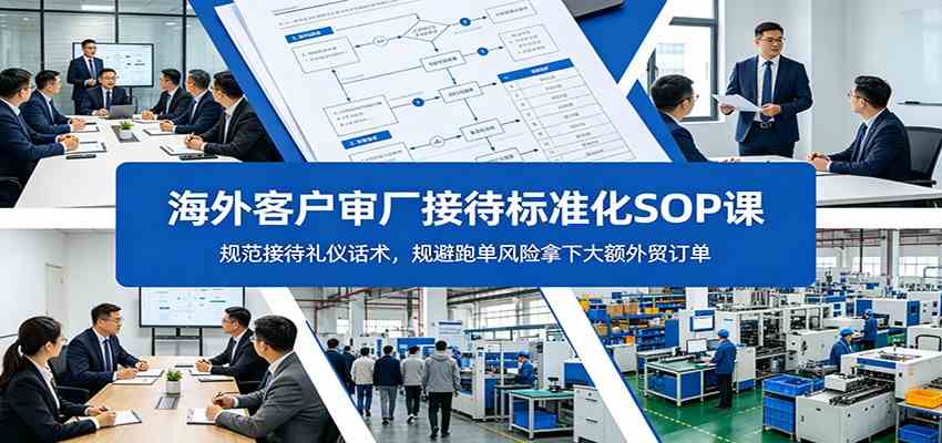 海外客户审厂接待标准化SOP课:规范接待礼仪话术,规避跑单风险拿下大额外贸订单-智云网