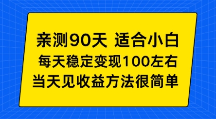亲测90天!适合小白的自动项目,每天收入100左右,方法很简单【揭秘】-智云网